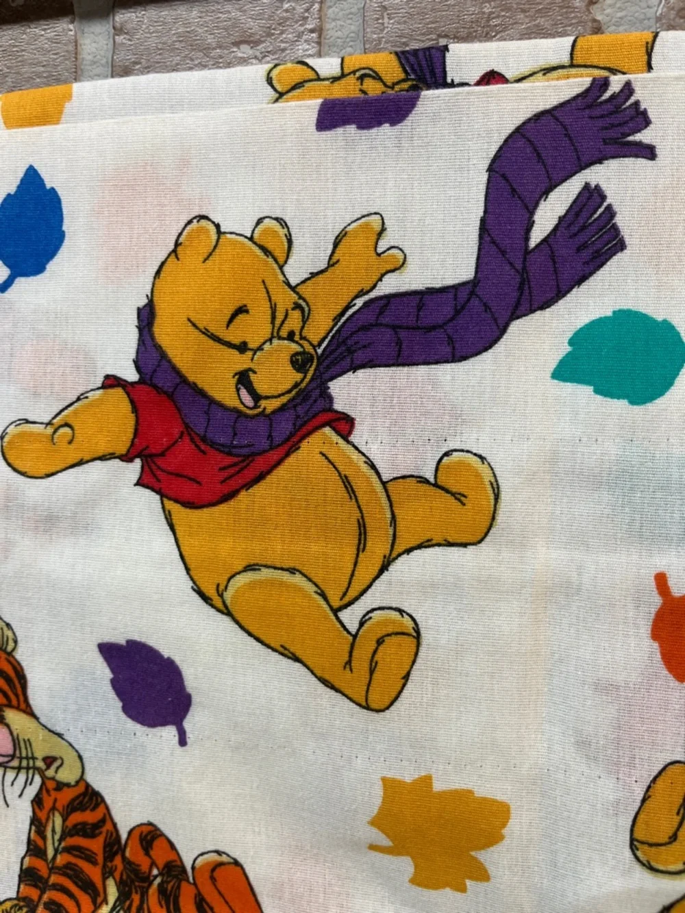 VTG 90s Winnie Pooh Blustery Day Curtain balloon valance Set tigger Disney